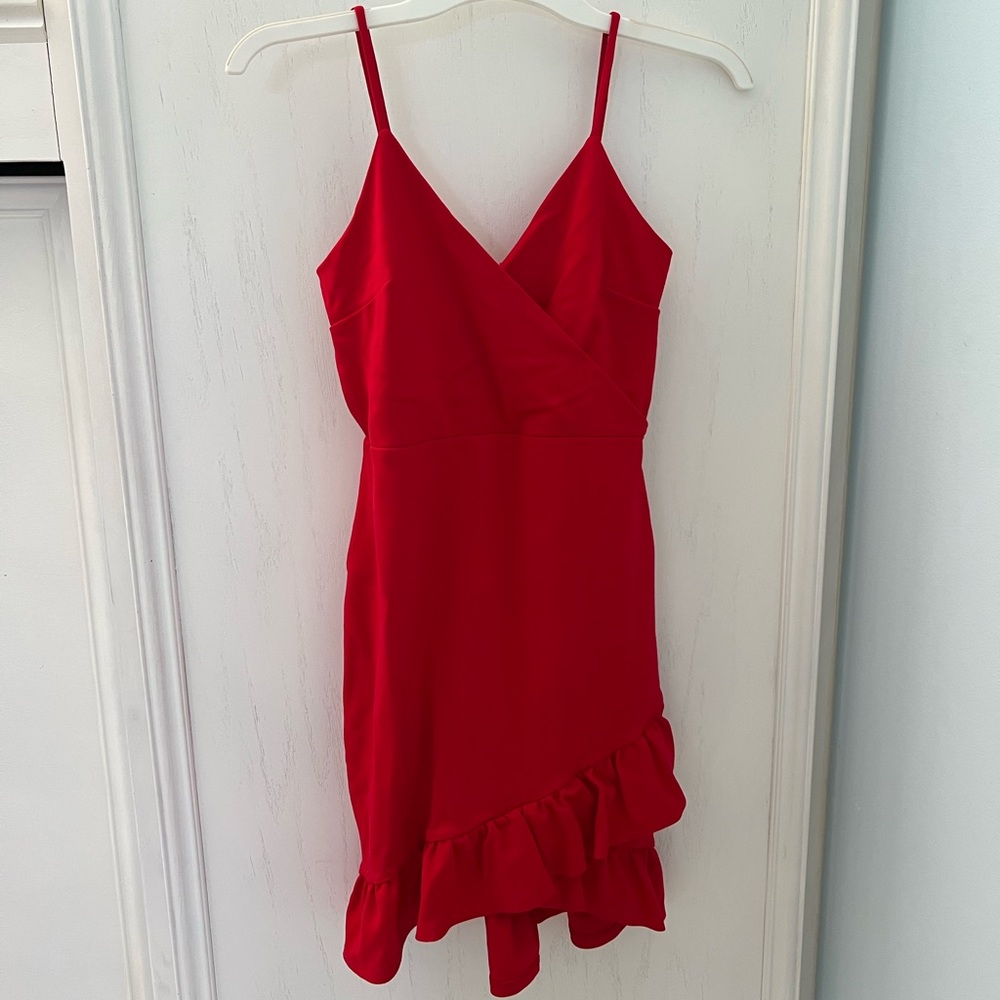 lulus sealed with a kiss red ruffled bodycon dress - Picture 2 of 5